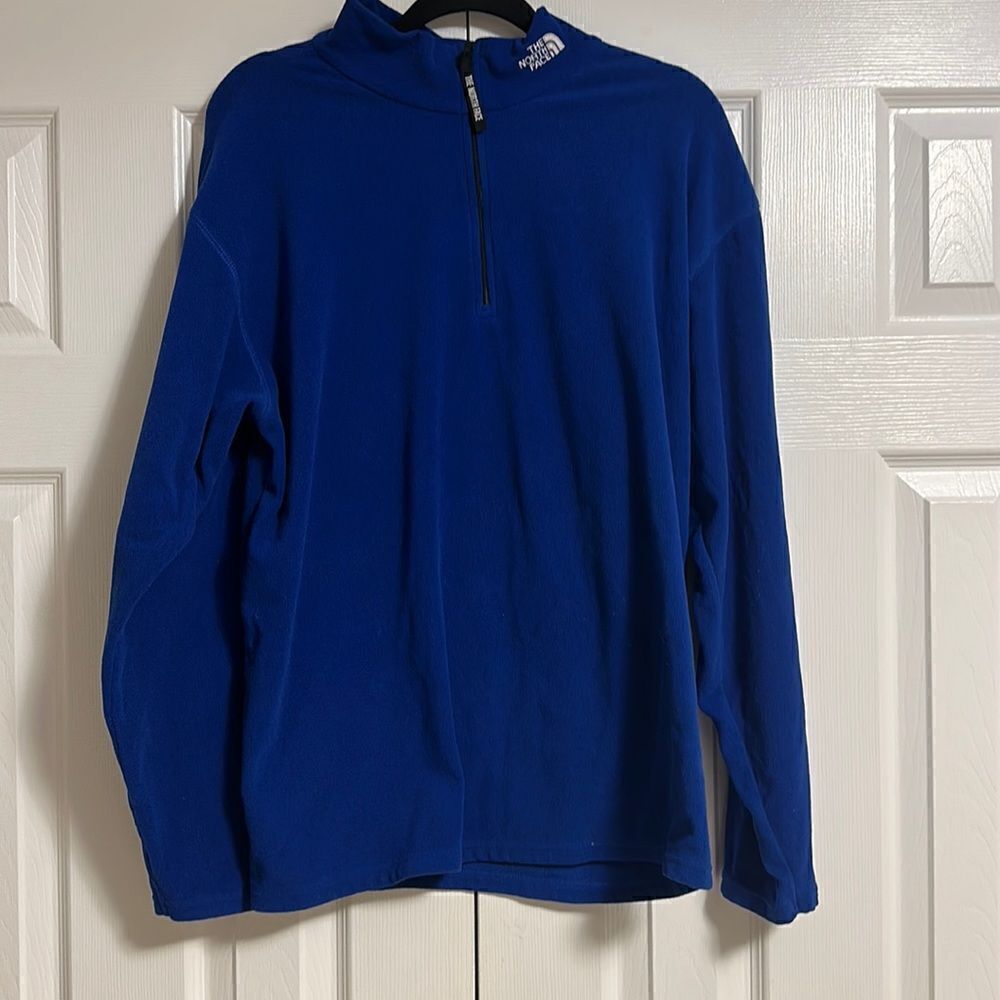 The North Face Men’s Royal Blue Pullover Fleece Light Jacket Size L